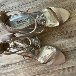 All leather and satin party shoes size 8